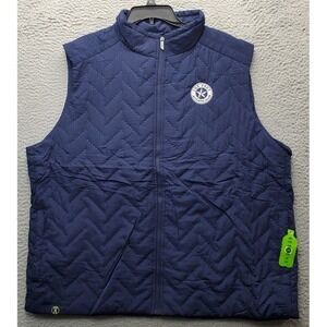Repreve Quilted Vest Mens 2XL Navy Golf The Fort Holloway Stand Up Collar Zipper